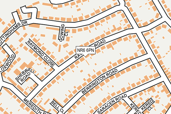 NR6 6PN map - OS OpenMap – Local (Ordnance Survey)