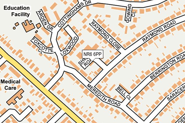 NR6 6PP map - OS OpenMap – Local (Ordnance Survey)