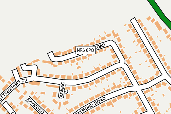 NR6 6PQ map - OS OpenMap – Local (Ordnance Survey)