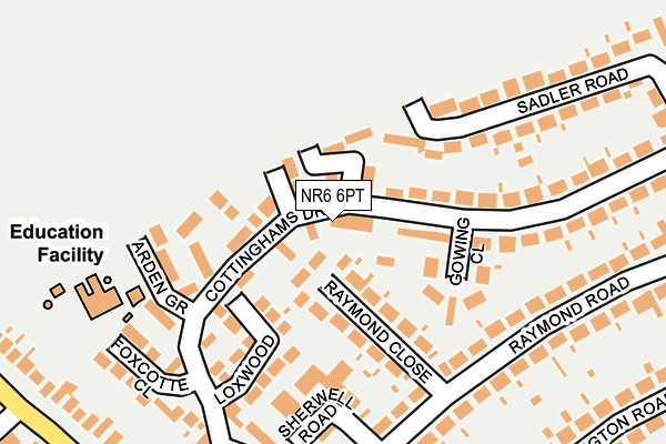 NR6 6PT map - OS OpenMap – Local (Ordnance Survey)