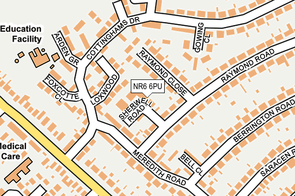 NR6 6PU map - OS OpenMap – Local (Ordnance Survey)