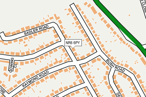 NR6 6PY map - OS OpenMap – Local (Ordnance Survey)