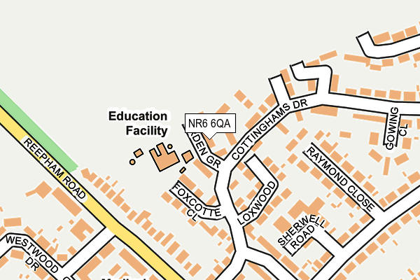 NR6 6QA map - OS OpenMap – Local (Ordnance Survey)