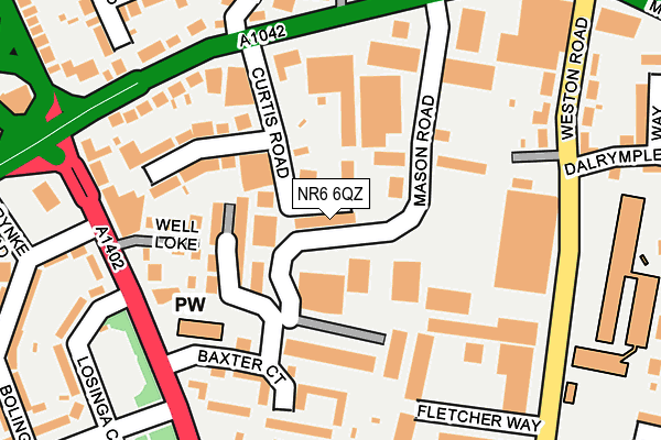 NR6 6QZ map - OS OpenMap – Local (Ordnance Survey)