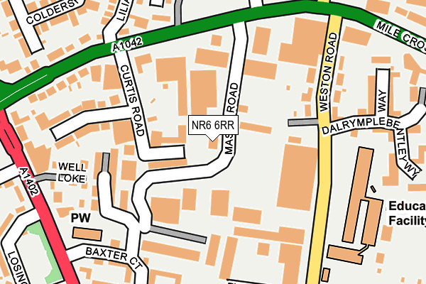 NR6 6RR map - OS OpenMap – Local (Ordnance Survey)