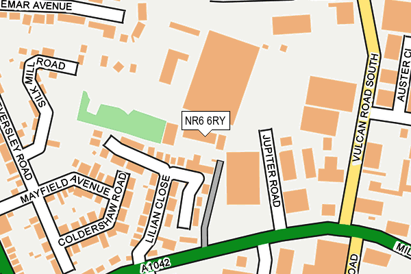 NR6 6RY map - OS OpenMap – Local (Ordnance Survey)