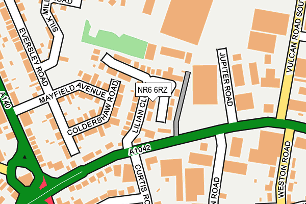 NR6 6RZ map - OS OpenMap – Local (Ordnance Survey)