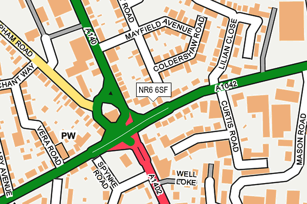 NR6 6SF map - OS OpenMap – Local (Ordnance Survey)