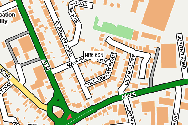 NR6 6SN map - OS OpenMap – Local (Ordnance Survey)