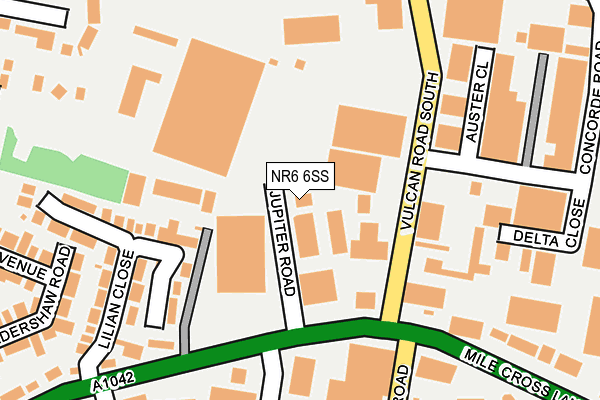 NR6 6SS map - OS OpenMap – Local (Ordnance Survey)