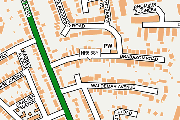 NR6 6SY map - OS OpenMap – Local (Ordnance Survey)