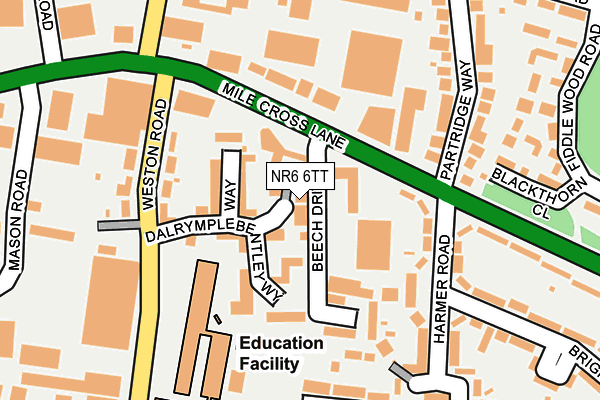 NR6 6TT map - OS OpenMap – Local (Ordnance Survey)