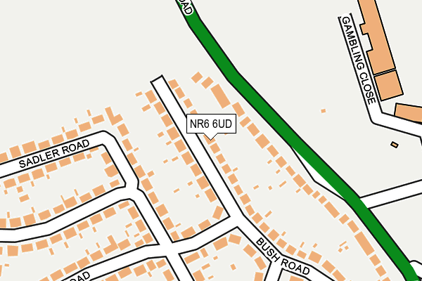 NR6 6UD map - OS OpenMap – Local (Ordnance Survey)
