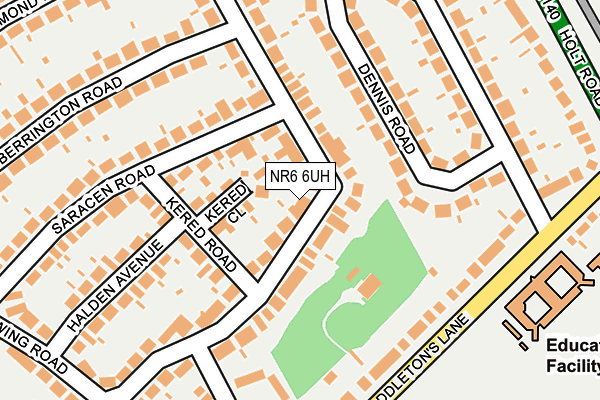 NR6 6UH map - OS OpenMap – Local (Ordnance Survey)