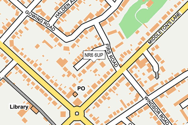 NR6 6UP map - OS OpenMap – Local (Ordnance Survey)