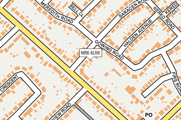 NR6 6UW map - OS OpenMap – Local (Ordnance Survey)