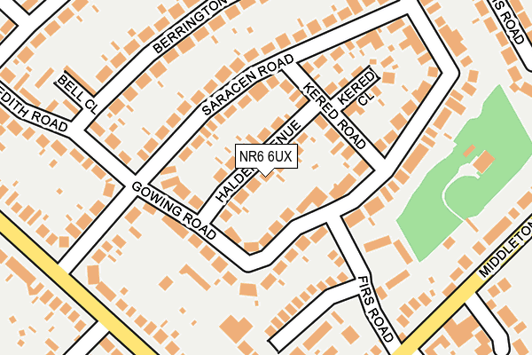 NR6 6UX map - OS OpenMap – Local (Ordnance Survey)