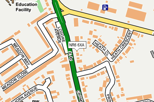 NR6 6XA map - OS OpenMap – Local (Ordnance Survey)