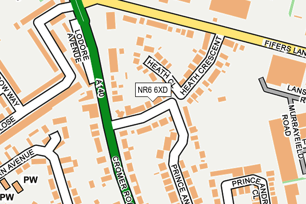 NR6 6XD map - OS OpenMap – Local (Ordnance Survey)