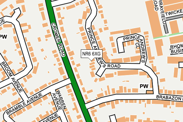 NR6 6XG map - OS OpenMap – Local (Ordnance Survey)