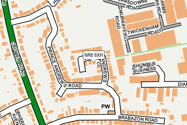 NR6 6XH map - OS OpenMap – Local (Ordnance Survey)