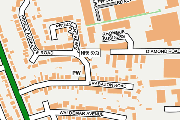 NR6 6XQ map - OS OpenMap – Local (Ordnance Survey)