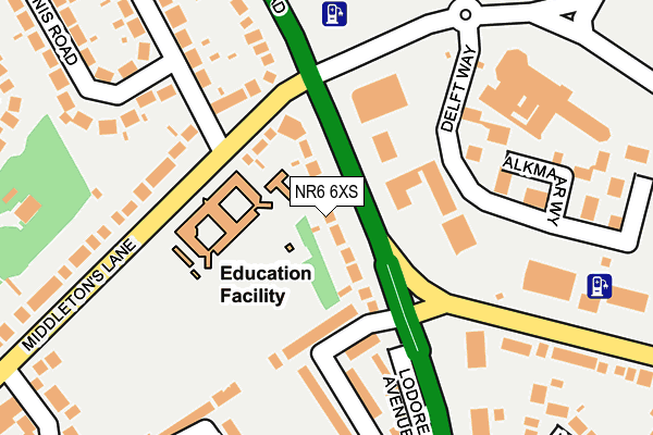 NR6 6XS map - OS OpenMap – Local (Ordnance Survey)