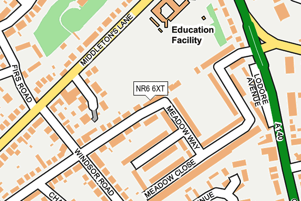 NR6 6XT map - OS OpenMap – Local (Ordnance Survey)