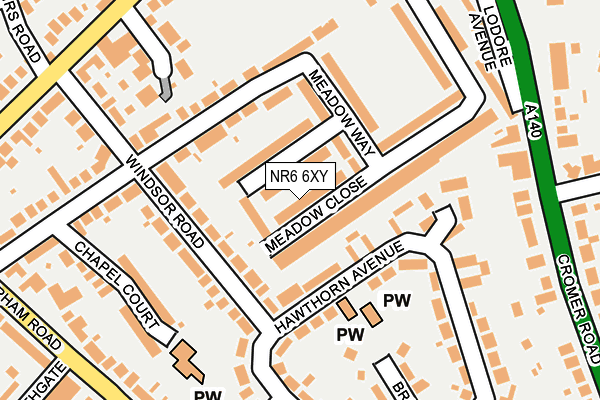 NR6 6XY map - OS OpenMap – Local (Ordnance Survey)