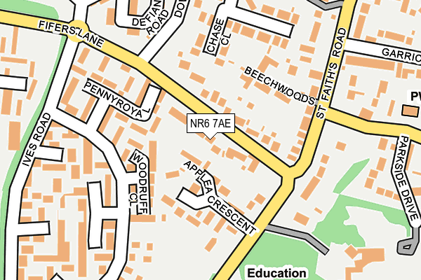 NR6 7AE map - OS OpenMap – Local (Ordnance Survey)
