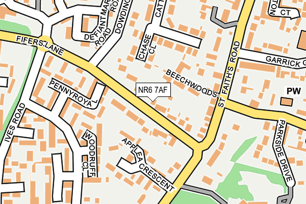 NR6 7AF map - OS OpenMap – Local (Ordnance Survey)