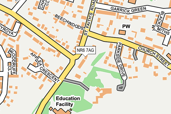 NR6 7AG map - OS OpenMap – Local (Ordnance Survey)