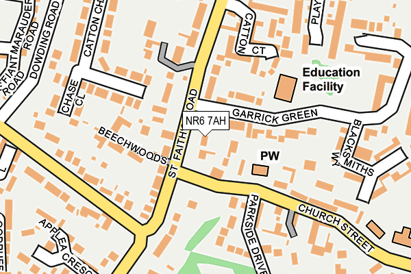 NR6 7AH map - OS OpenMap – Local (Ordnance Survey)