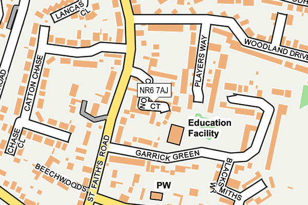 NR6 7AJ map - OS OpenMap – Local (Ordnance Survey)
