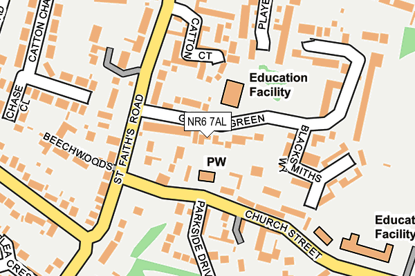 NR6 7AL map - OS OpenMap – Local (Ordnance Survey)