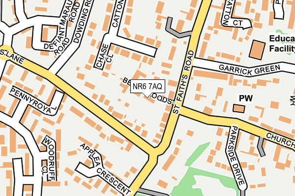 NR6 7AQ map - OS OpenMap – Local (Ordnance Survey)