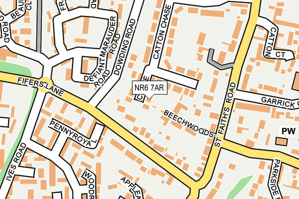 NR6 7AR map - OS OpenMap – Local (Ordnance Survey)