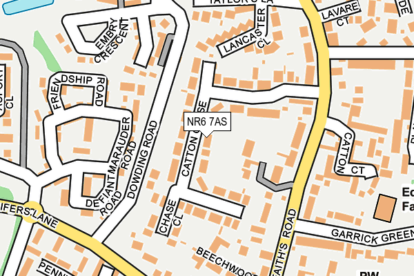 NR6 7AS map - OS OpenMap – Local (Ordnance Survey)