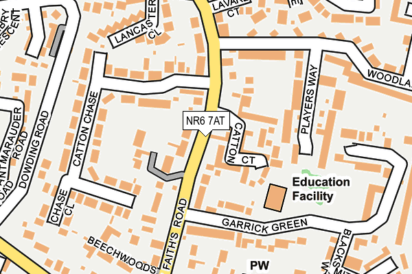 NR6 7AT map - OS OpenMap – Local (Ordnance Survey)