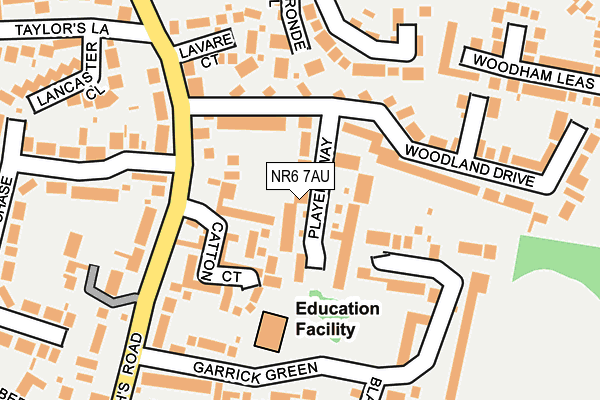 NR6 7AU map - OS OpenMap – Local (Ordnance Survey)