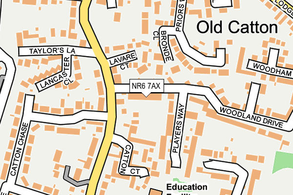 NR6 7AX map - OS OpenMap – Local (Ordnance Survey)