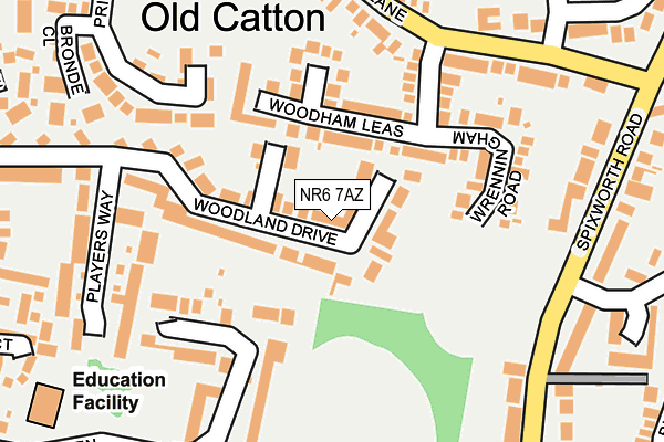 NR6 7AZ map - OS OpenMap – Local (Ordnance Survey)