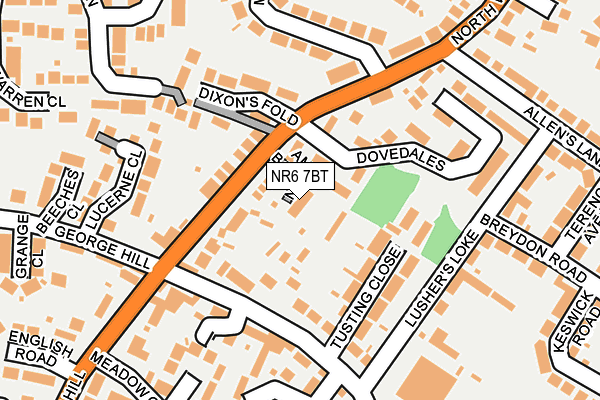 NR6 7BT map - OS OpenMap – Local (Ordnance Survey)