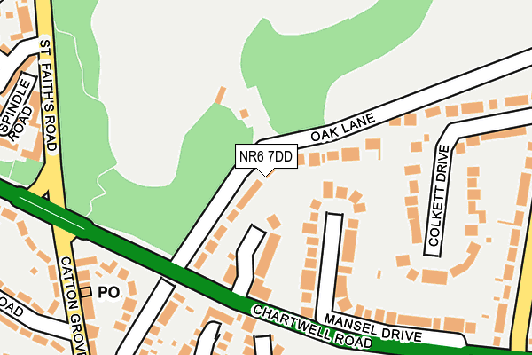NR6 7DD map - OS OpenMap – Local (Ordnance Survey)