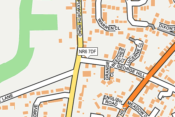 NR6 7DF map - OS OpenMap – Local (Ordnance Survey)