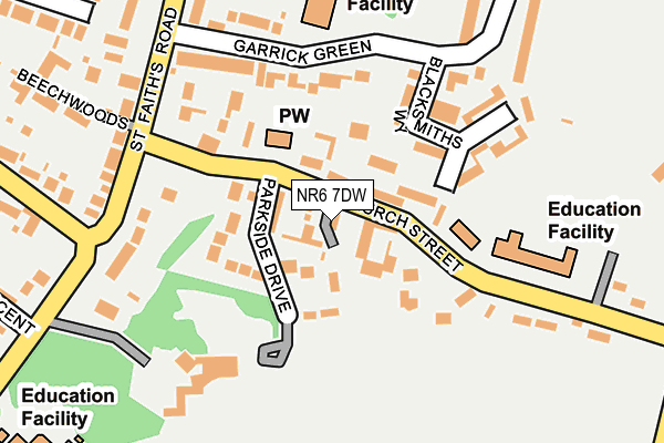 NR6 7DW map - OS OpenMap – Local (Ordnance Survey)