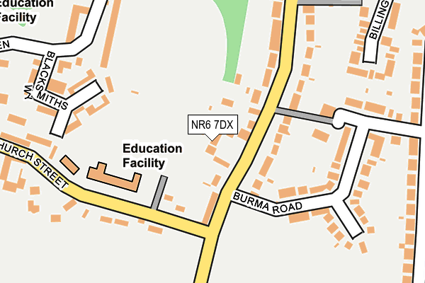 NR6 7DX map - OS OpenMap – Local (Ordnance Survey)