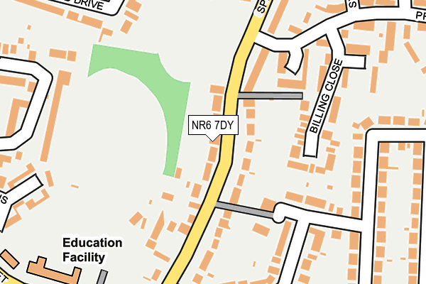NR6 7DY map - OS OpenMap – Local (Ordnance Survey)