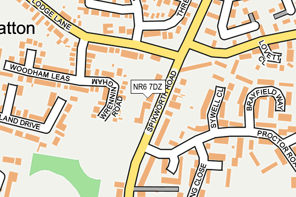 NR6 7DZ map - OS OpenMap – Local (Ordnance Survey)