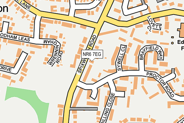 NR6 7EG map - OS OpenMap – Local (Ordnance Survey)